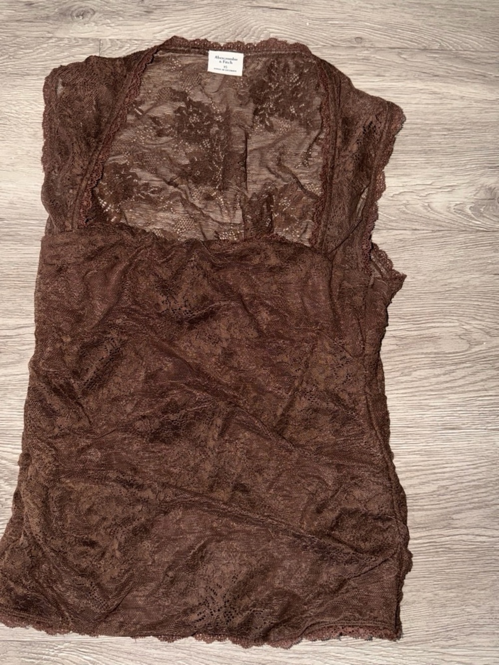 Abercrombie & Fitch Brown Lace Camisole